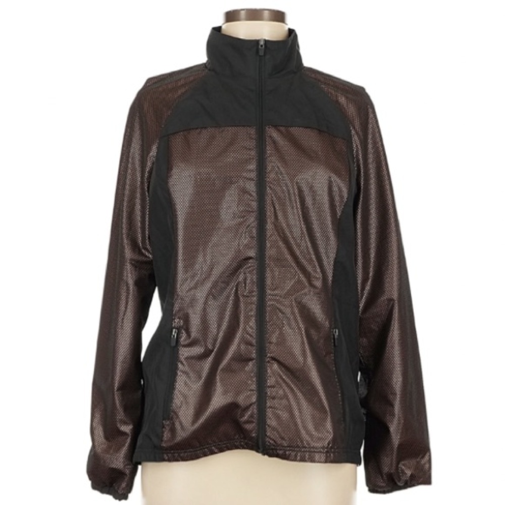 Fabletics Demi Lovato Afina Running Jacket Medium Black Rose Gold Athletic M